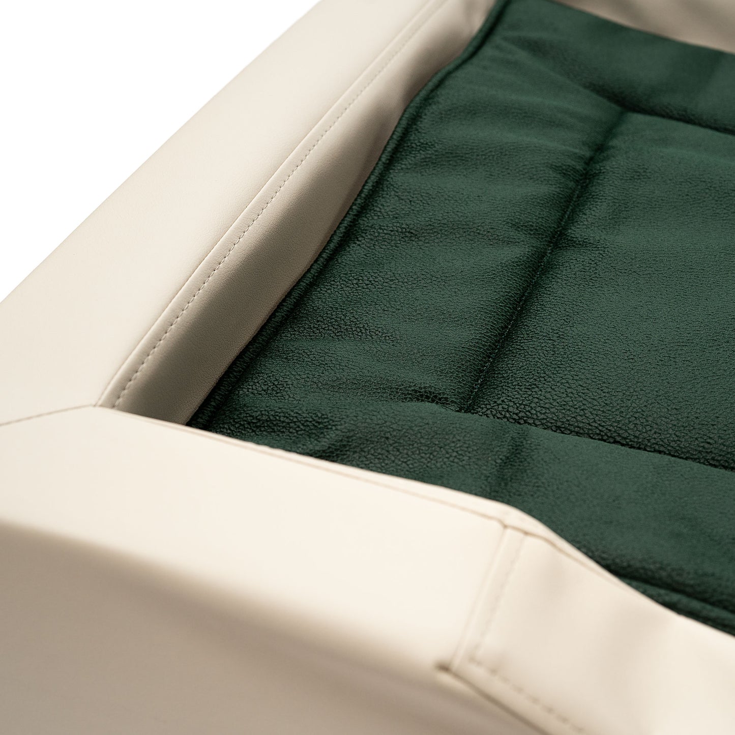 Orthopädisches Hundebett Pfotenruhe im Set mit Anti-Haar Decke Ella – BEIGE/DUNKELGRÜN