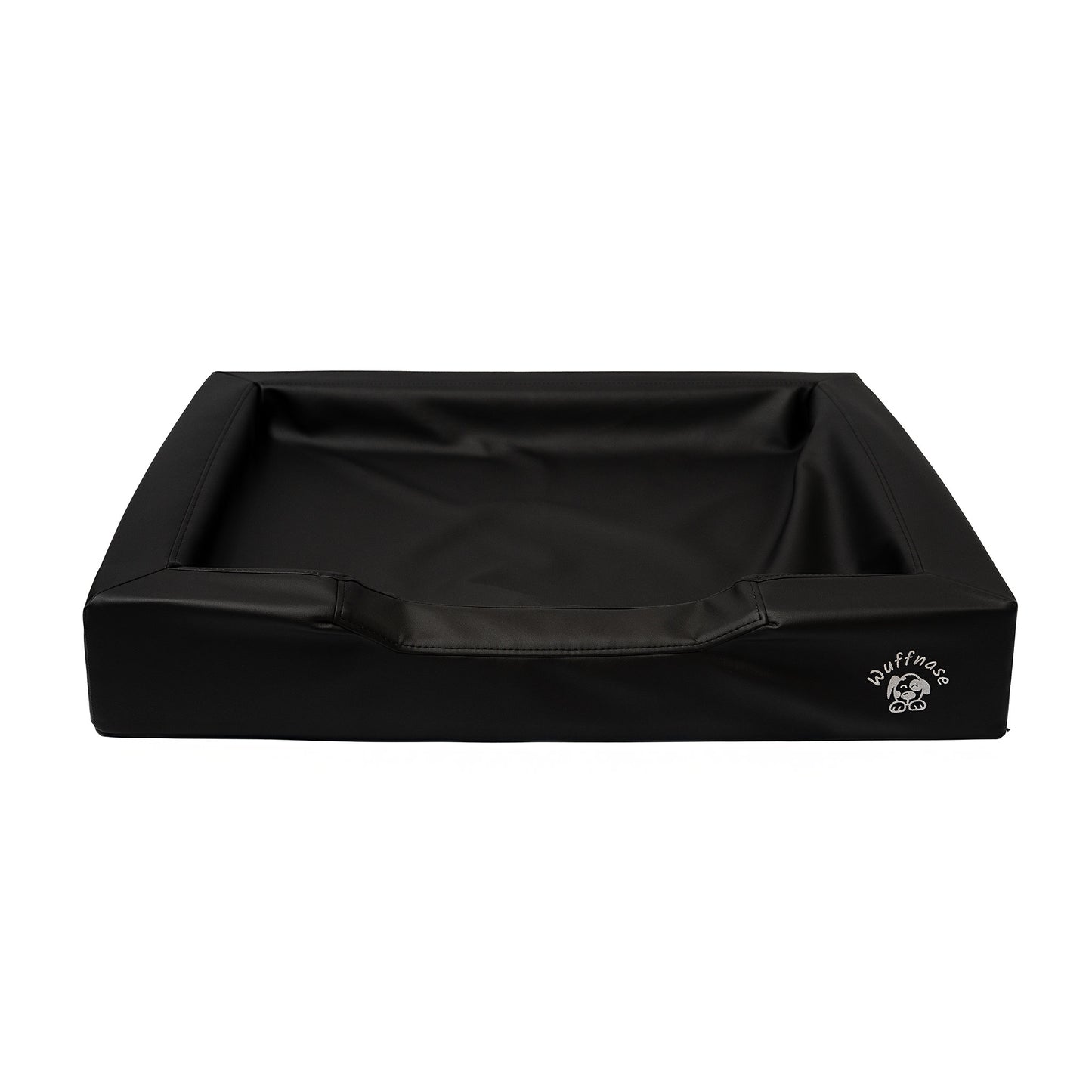 Orthopädisches Hundebett Pfotenruhe im Set mit Anti-Haar Decke Ella – SCHWARZ/BEIGE