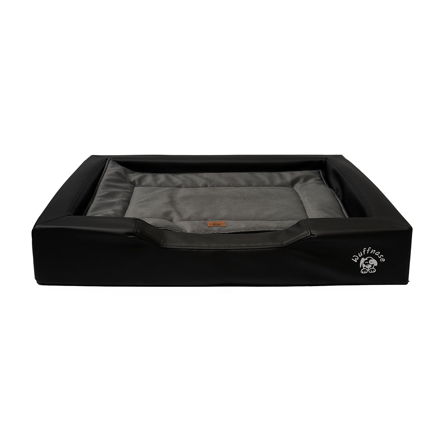 Orthopädisches Hundebett Pfotenruhe im Set mit Anti-Haar Decke Ella – SCHWARZ/ANTHRAZIT