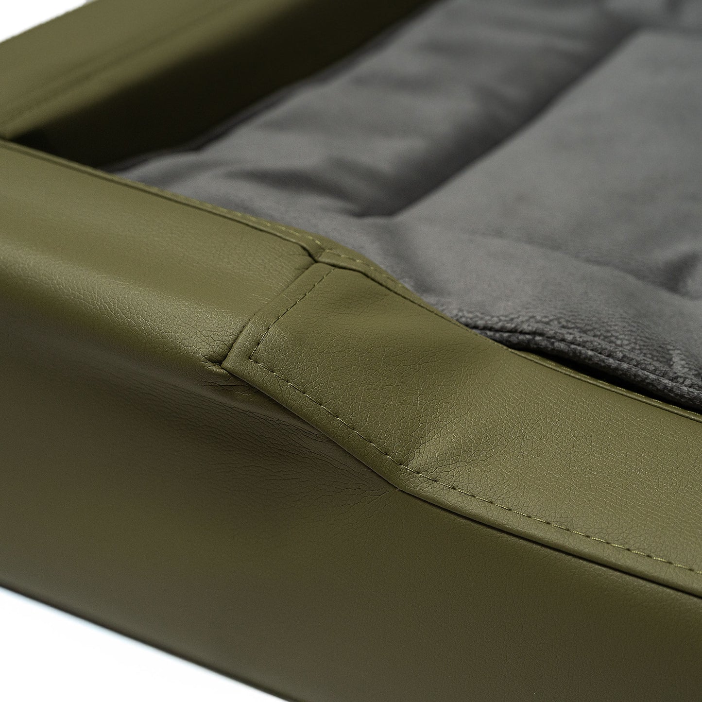 Orthopädisches Hundebett Pfotenruhe im Set mit Anti-Haar Decke Ella – GRÜN/ANTHRAZIT