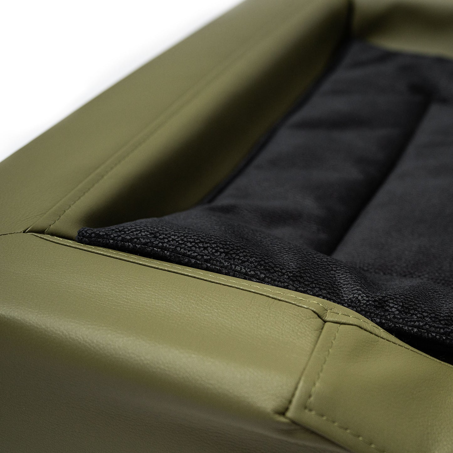 Orthopädisches Hundebett Pfotenruhe im Set mit Anti-Haar Decke Ella – GRÜN/SCHWARZ