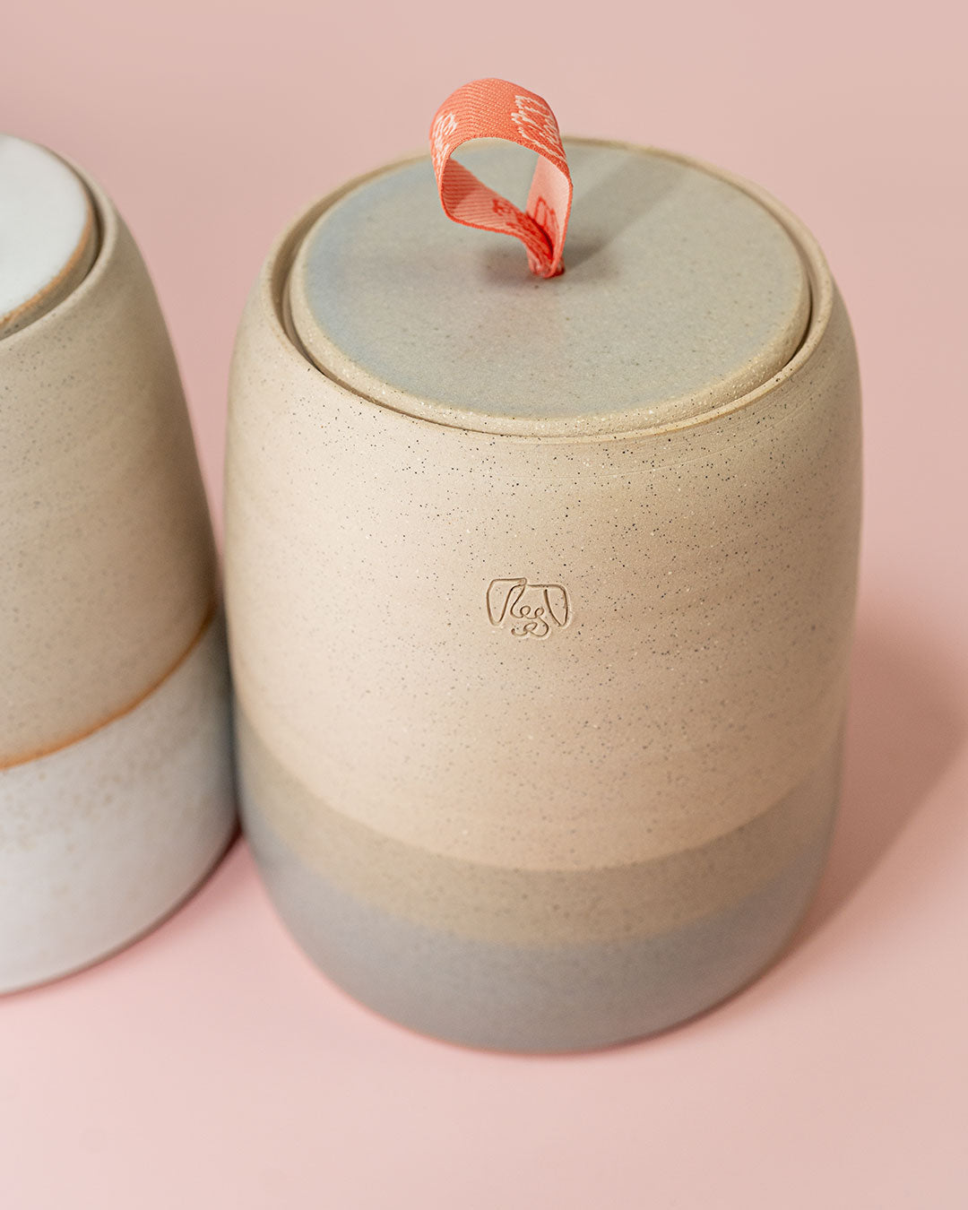 Keramik Leckerli-Dose Grau