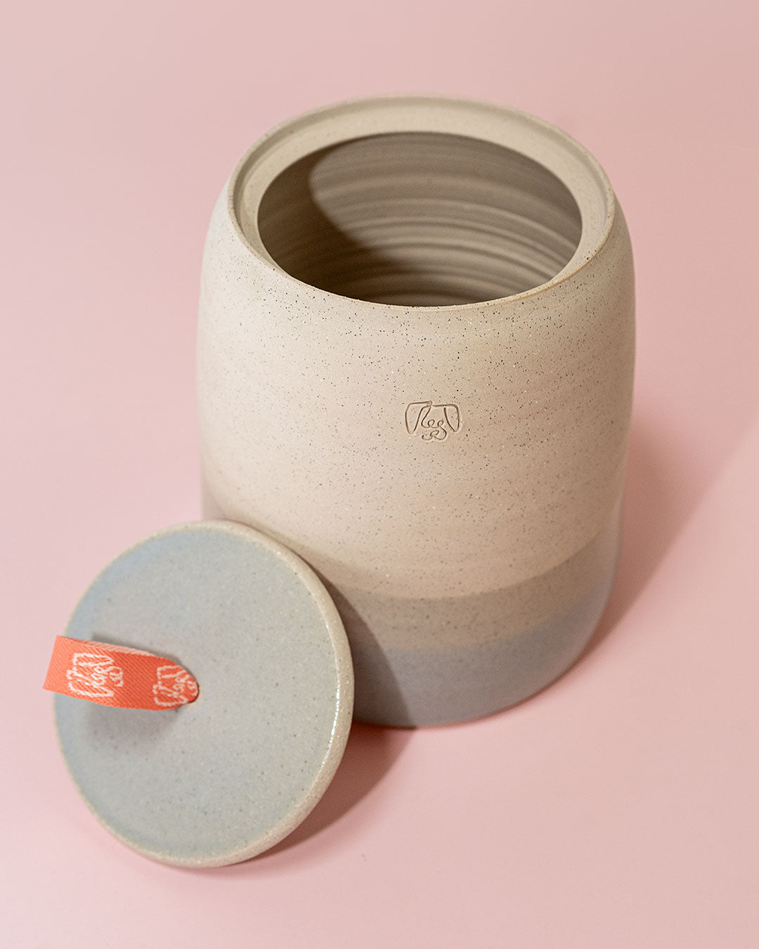 Keramik Leckerli-Dose Grau