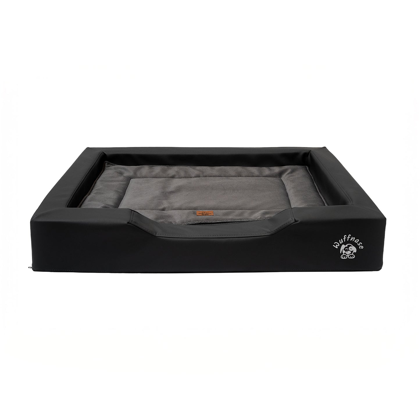 Orthopädisches Hundebett Pfotenruhe im Set mit Anti-Haar Decke Ella – ANTHRAZIT/ANTHRAZIT