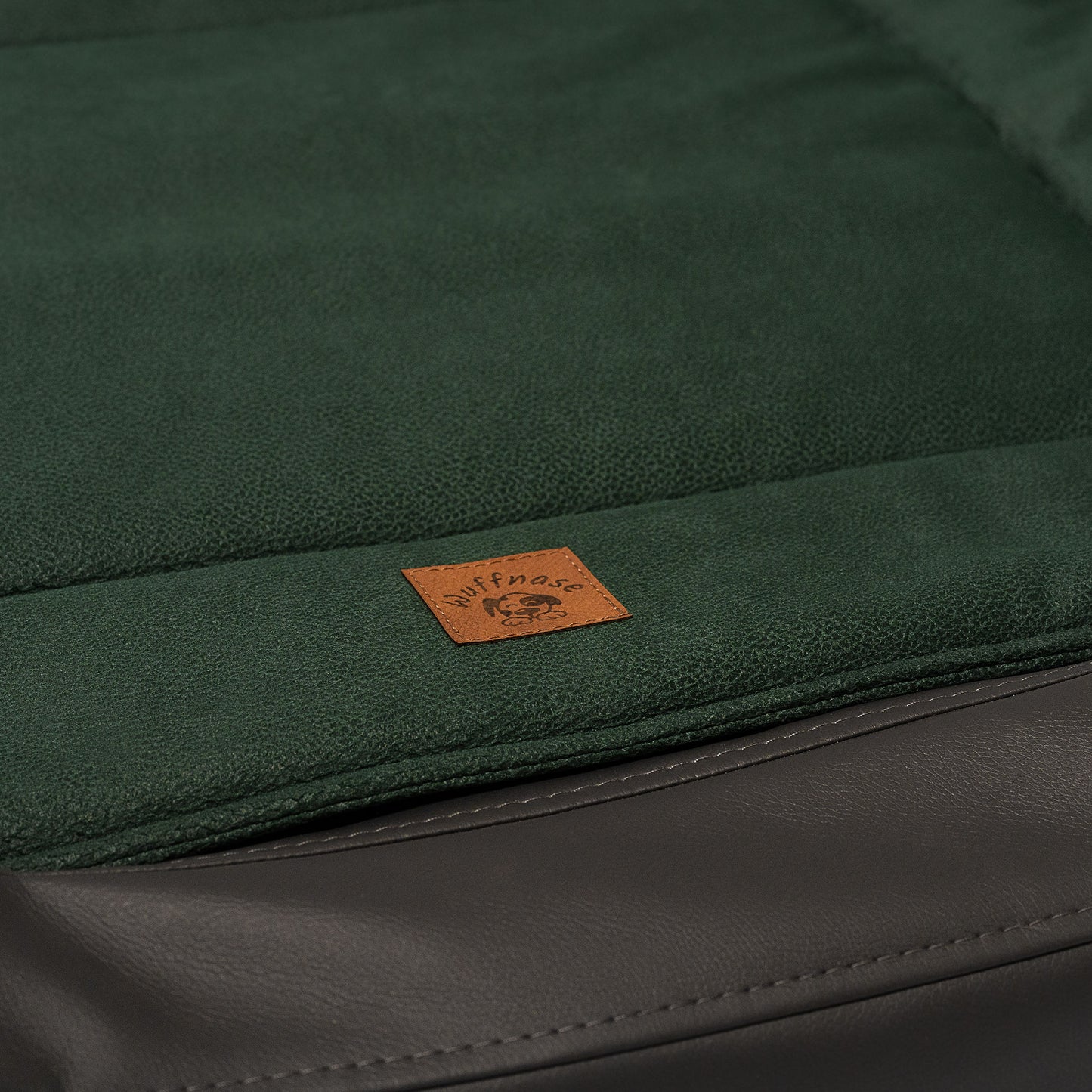 Orthopädisches Hundebett Pfotenruhe im Set mit Anti-Haar Decke Ella – ANTHRAZIT/DUNKELGRÜN