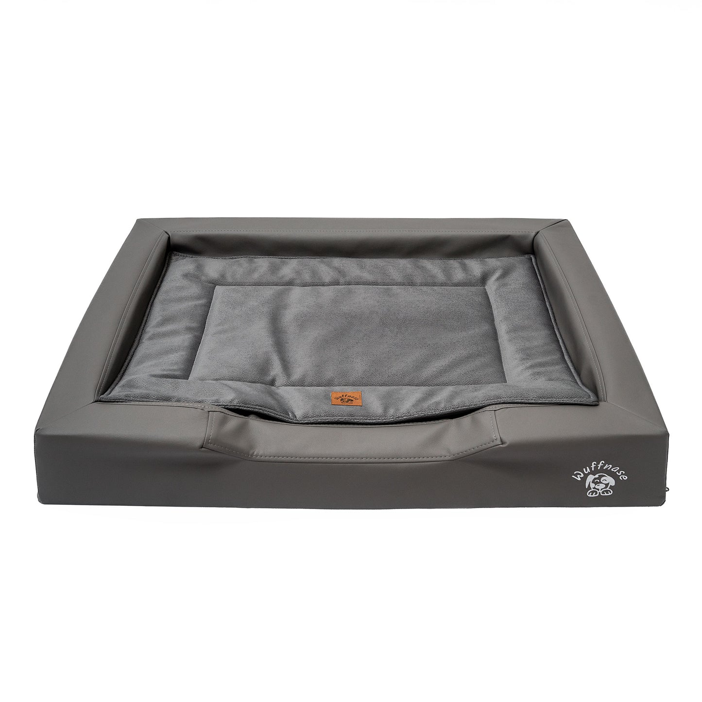 Orthopädisches Hundebett Pfotenruhe im Set mit Anti-Haar Decke Ella – GRAU/ANTHRAZIT