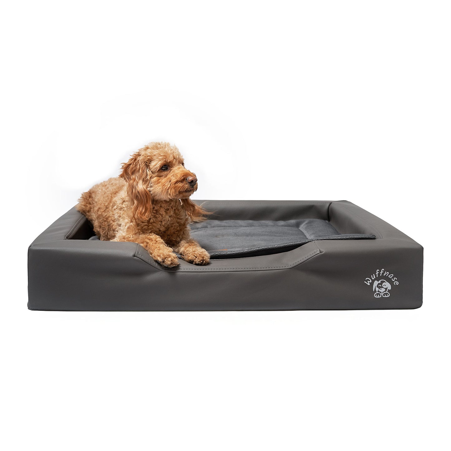 Orthopädisches Hundebett Pfotenruhe im Set mit Anti-Haar Decke Ella – GRAU/ANTHRAZIT