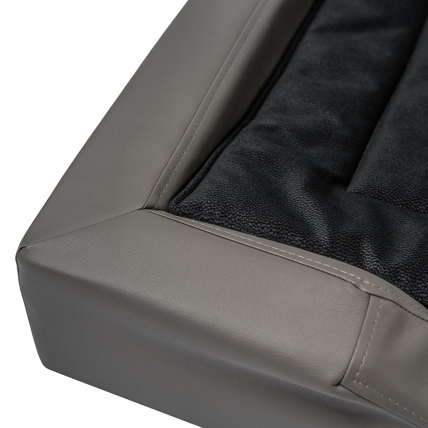 Orthopädisches Hundebett Pfotenruhe im Set mit Anti-Haar Decke Ella – GRAU/SCHWARZ