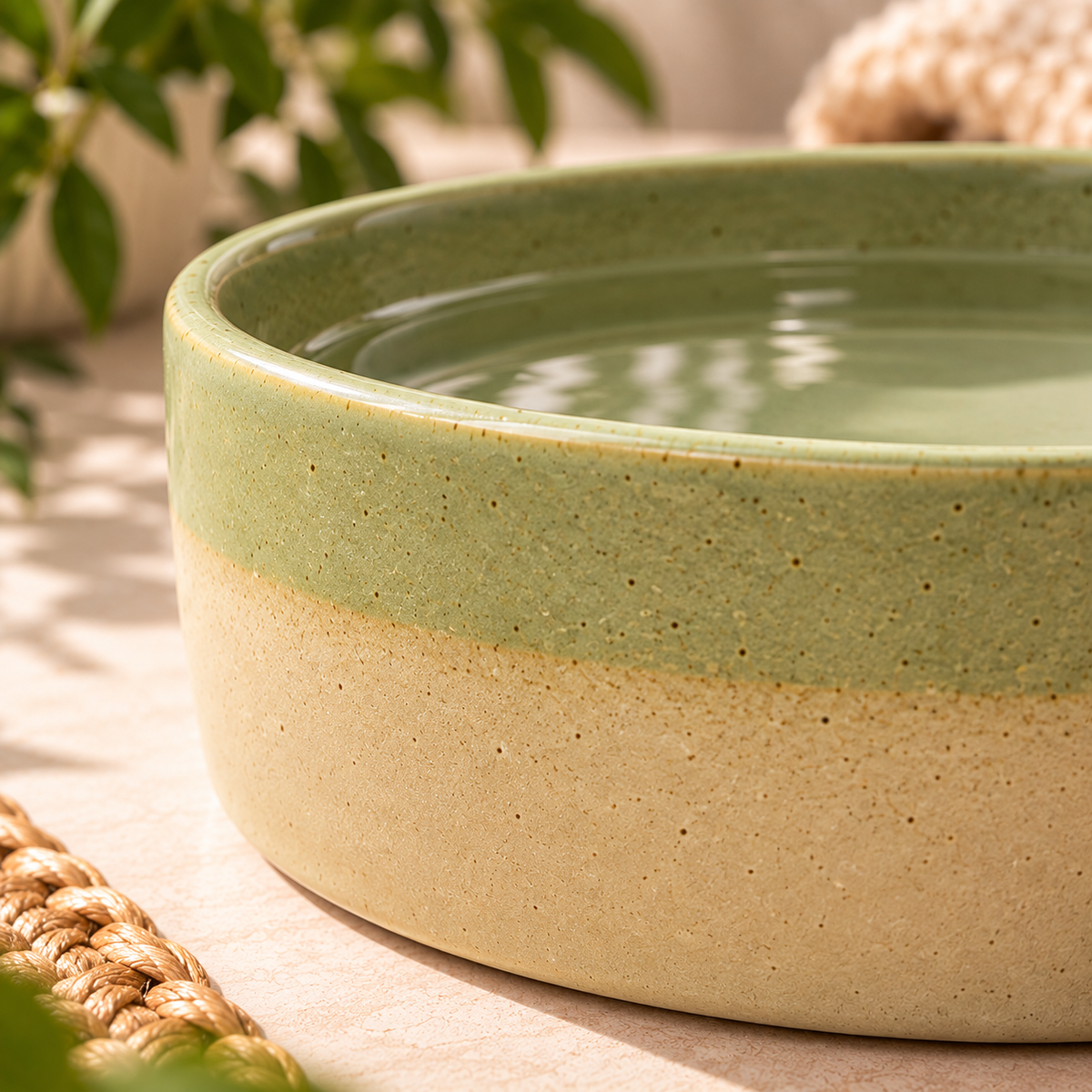 Keramik-Wassernapf Grün