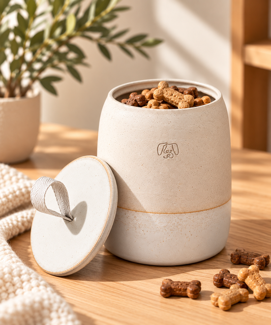 Keramik-Leckerli-Dose Weiß
